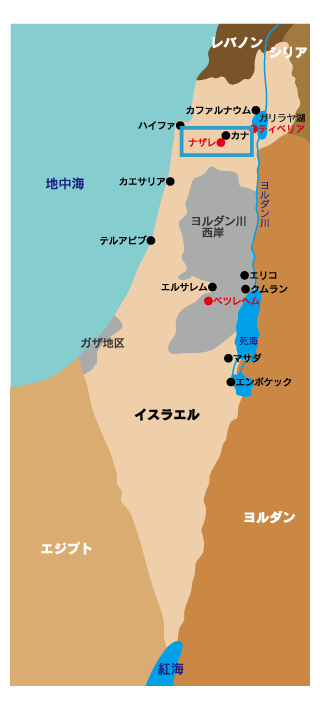 イスラエルの地図