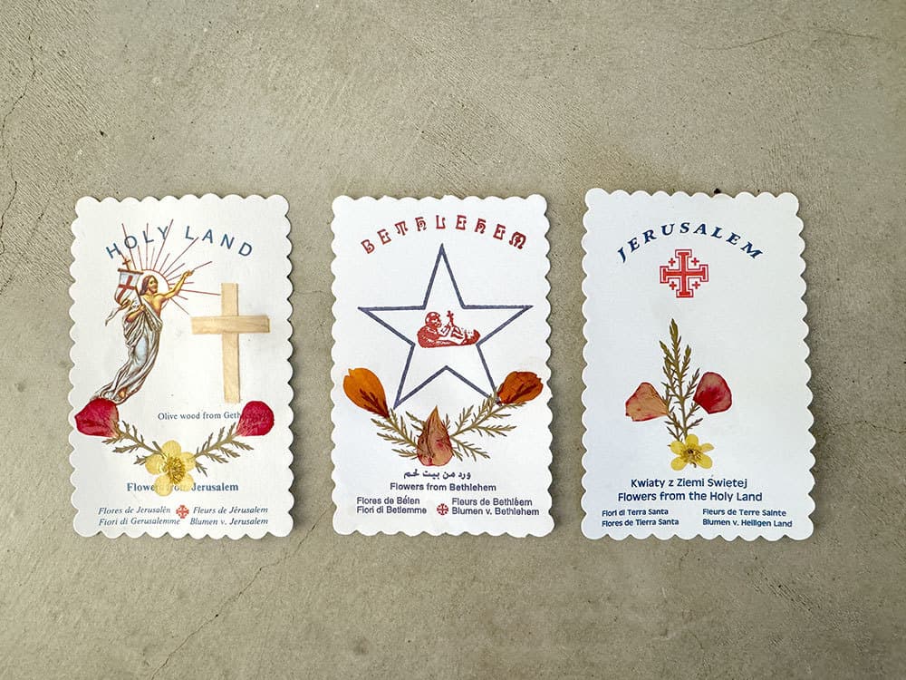 ベツレヘム 押し花カード