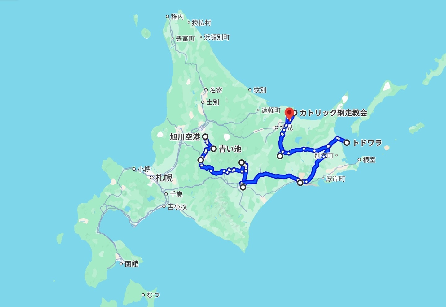 北海道訪問地マップ